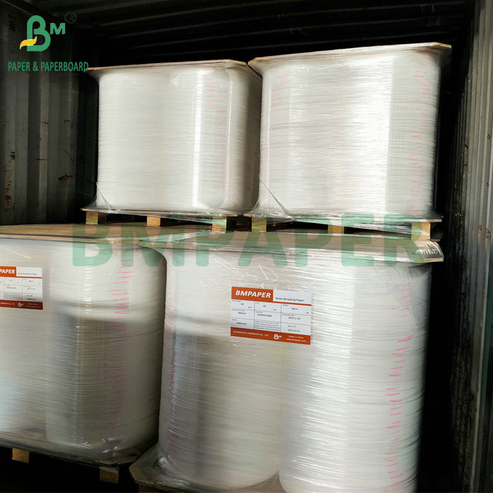 32mm 25gsm 34gsm White Kraft Paper For Individual Straw Packaging