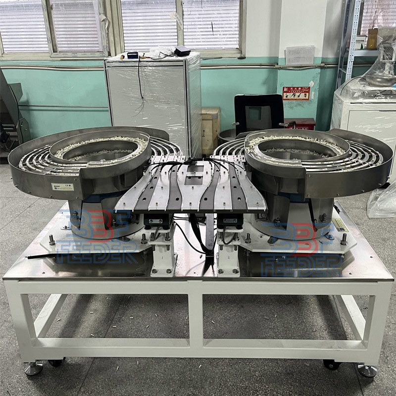 Multi Lane Bowl Feeding System Plastic Parts Vibrating Feeder Power 1000W