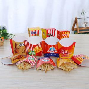 China Single Wall Food Grade French Fries Paper Box 8oz 12oz Customized Logo wholesale