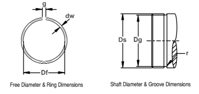 Arcon Eaton Constant Section Retaining Ring For Bore , Stainless Steel Material