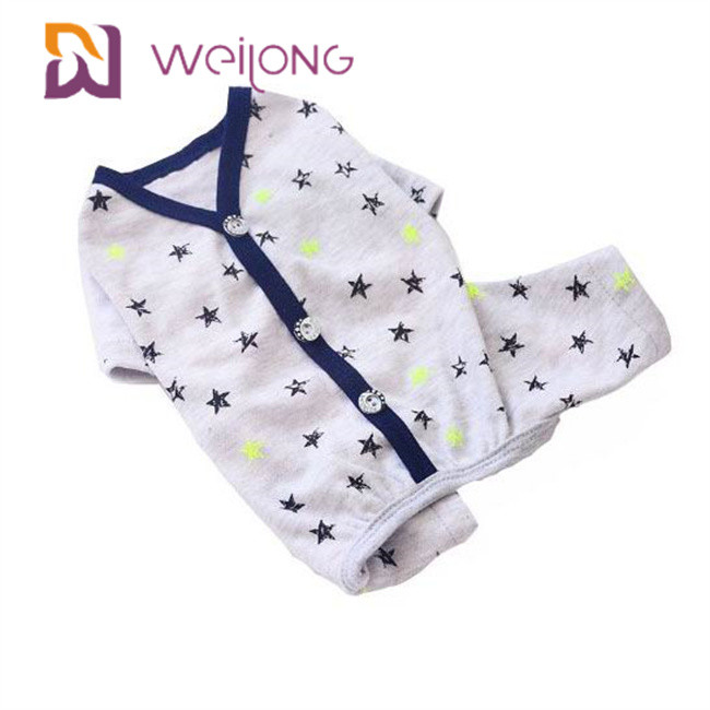 Spring / Summer Customization Pattern Cardigan Pet Pajama Cotton Jersey Lining