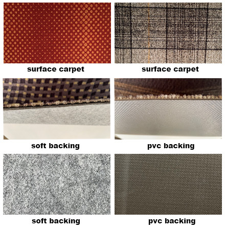 Rubbing Design Printed Loop Pile Carpet Tiles Nylon Material For Business
