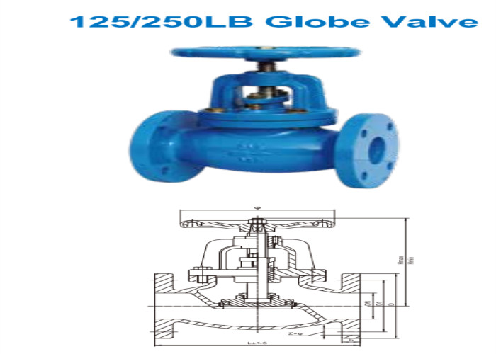 Rustproof 125LB 2 Inch Globe Valve , Cast Iron Wheel API Globe Valve
