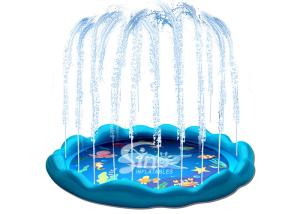 China 60'' Backyard Inflatable Sprinkler Wading Pool For Kids Water Play And Swimming wholesale