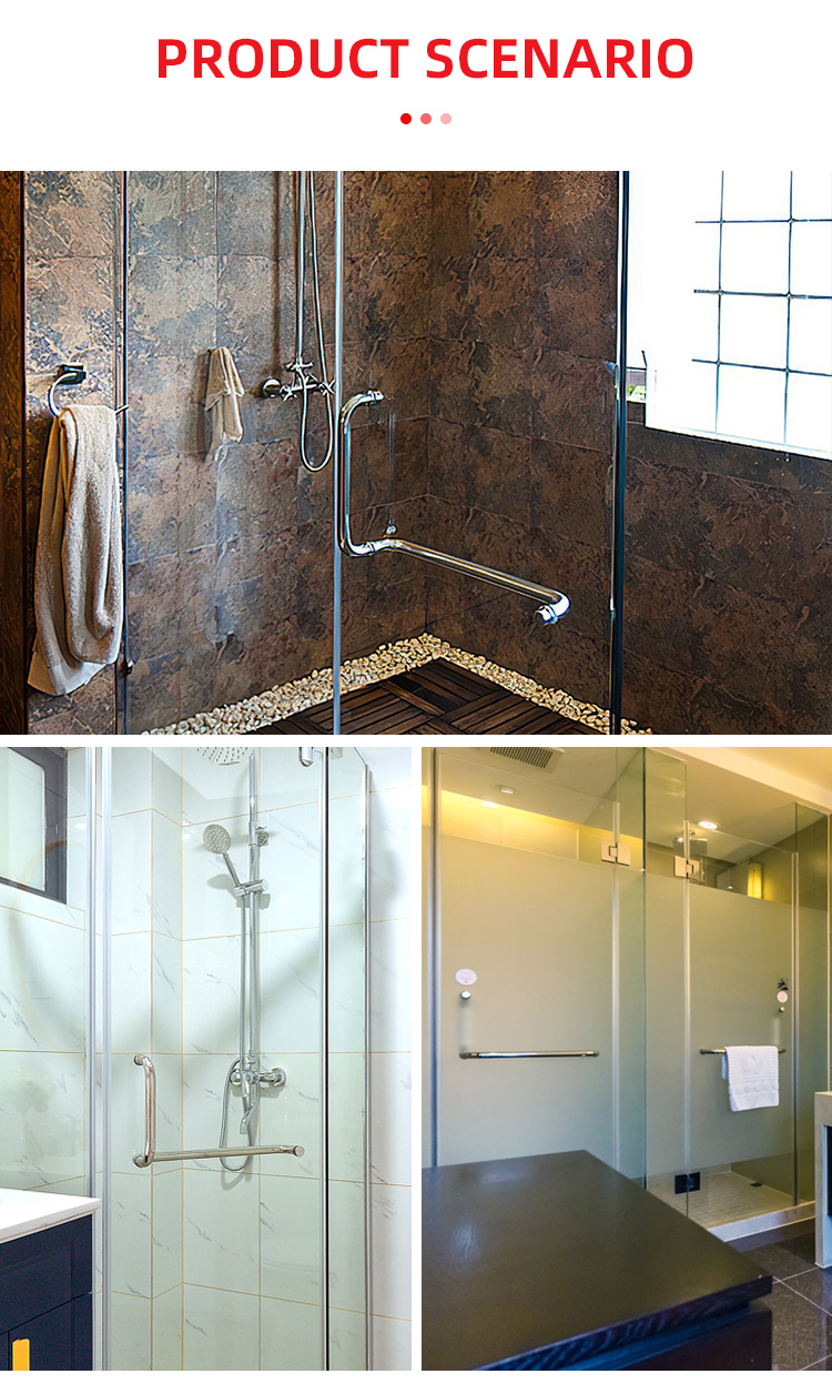 Hotel Bathroom Office Entry Pull Handles with Stainless Steel 304 Brushed Gold Finish