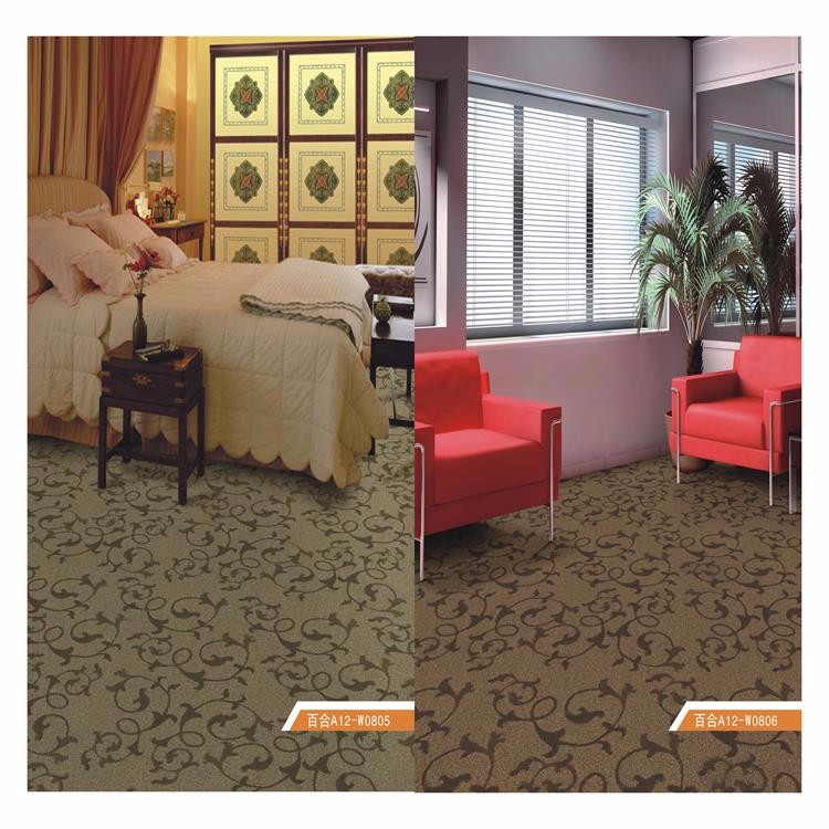 Red multi level loop blending material carpets for home
