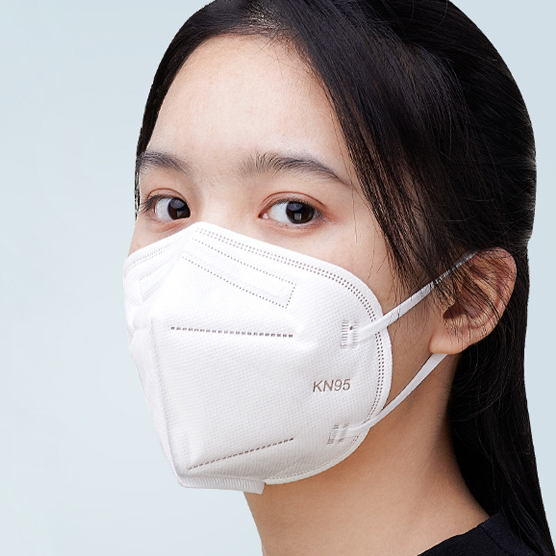 Folding Half Face Mask , Disposable Non Woven KN95 Face Mask FDA FFP2