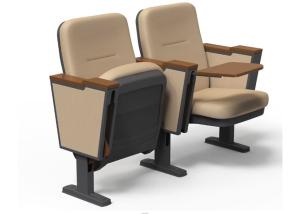 China Safe Plastic Auditorium Theater Chairs With Folded Writing Pad for Conference Hall wholesale