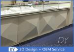 Custom Modern Matte Beige Jewelry Store Showcases Weight Capacity 30-50kg /