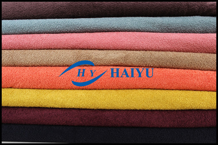 100% polyester warp knitting pearl velour/textile fabric