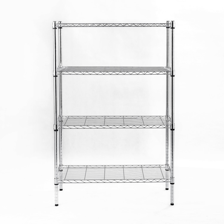600MM 1.2M Chrome Metal Storage Shelves Heavy Duty 4 Tier Metal Shelving Unit Rack
