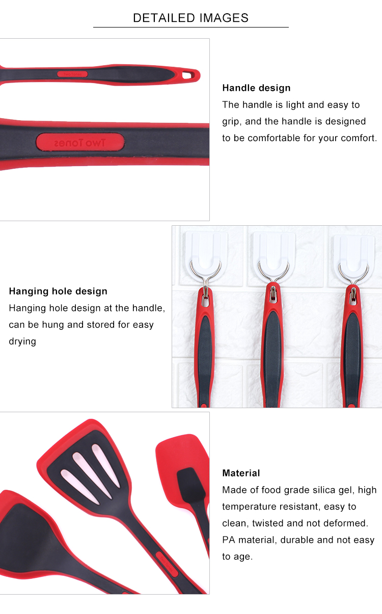 Silicone Kitchen Utensil Set Cookware BPA Free Cooking Tools And Equipments