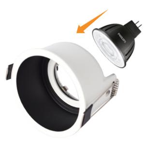 China Round Anti Glare MR16 Downlight Fitting 25 Degree Adjustable wholesale