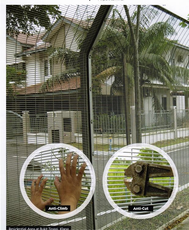 High quality Welded Mesh 358 Security Fence Anti Climb panel fence