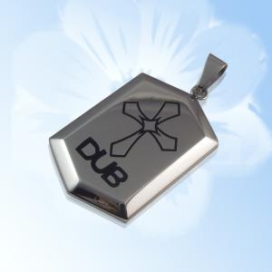 China 316L Stainless Steel Rectangle Square Shaped Necklace Pendant LPS0072 wholesale