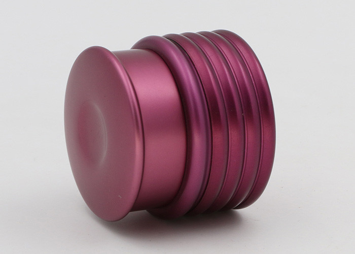 Purple Glass Cosmetic Jars , Glass Cream Containers For Creams And Lotions