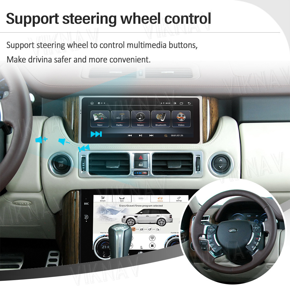 Viknav Video Player For Range Rover Vogue V8 L322 (2002-2012) 10.25 inch Car Radio Multimedia Touch Screen Stereo
