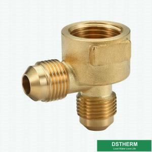 China BSPT Forged Brass Flared Fittings 45 Degree Npt Flare Fitting wholesale