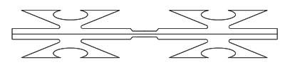 A drawing of CBT-60 razor wire on the white background.