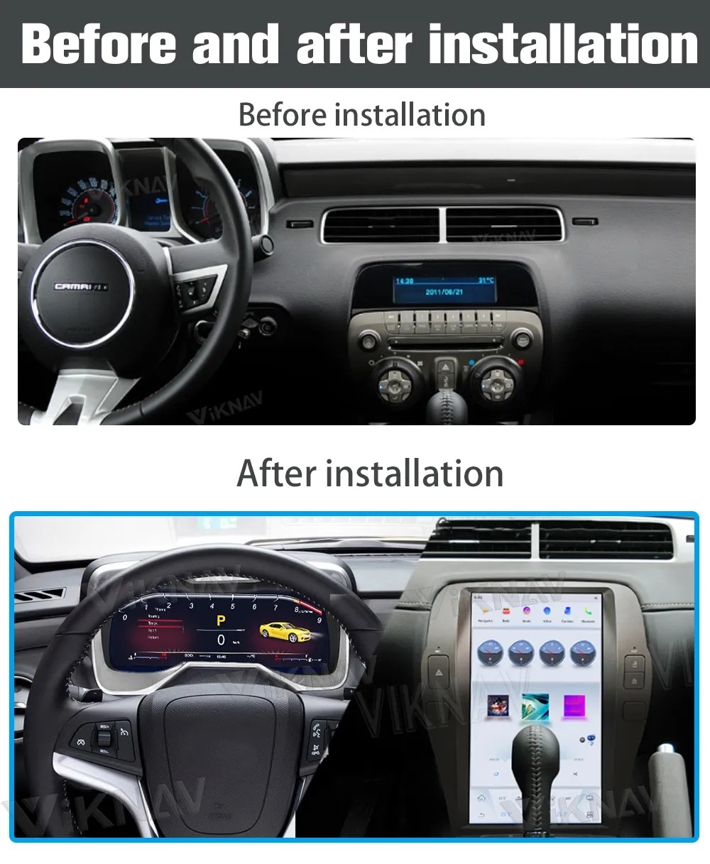 For 2010-2015 Chevrolet Camaro 12.1Inch Android Auto Car radio 128G Navigation GPS Multimedia Player Wireless Carplay 4G