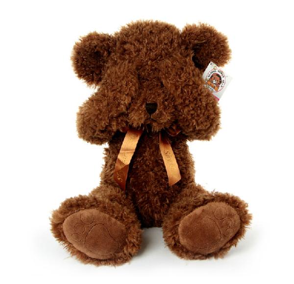 Quality Manufacturer AOZ free Plush stuffed bare bear shy teddy bear for sale