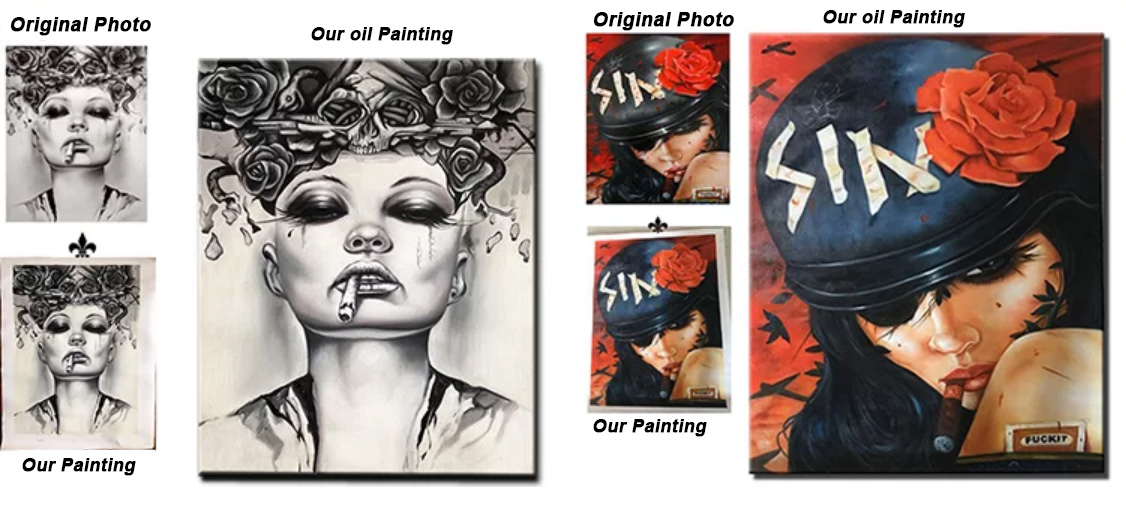 Gold Foil Oil Painting Realist Hand Painted Figure Line Decoration Art for Home Interior Design Frame Yes Original No