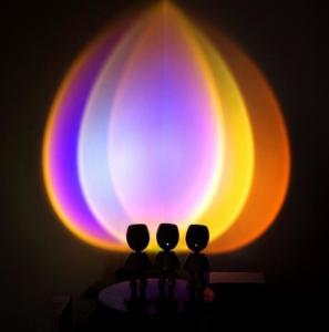 China USB Charging Robot Sunset Projection Light Living Room Wall Decor wholesale