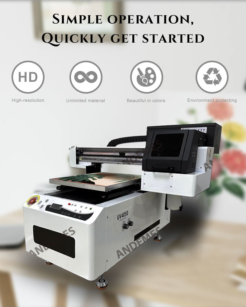 UV Printing Machines4050 Flatbed Printer 3 in 1 Digital Inkjet with 3 I3200 Heads