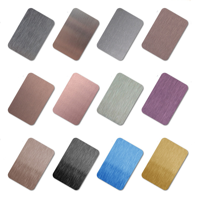 304 Brushed Decorative Stainless Steel Sheet Purple NO.4 Stainless Steel Panel