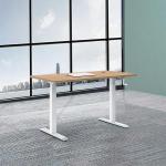 Automatic Lifting Office Height Adjustable Desk Wooden Electric Standing Lift
