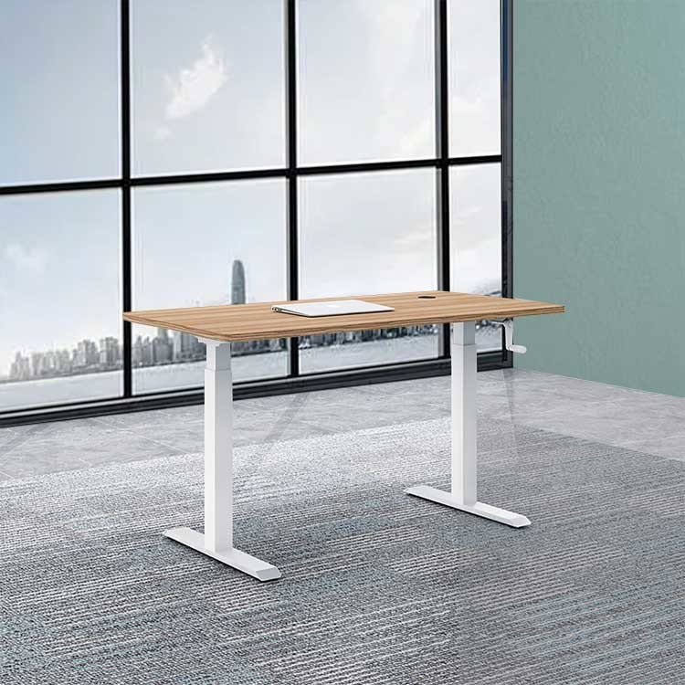 Automatic Lifting Office Height Adjustable Desk Wooden Electric Standing Lift Desk