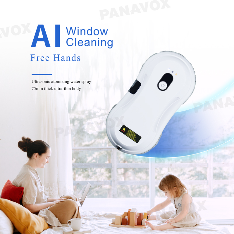Intelligent Window Cleaner Robot 240v Ultra Thin Automatic Skylight Cleaner