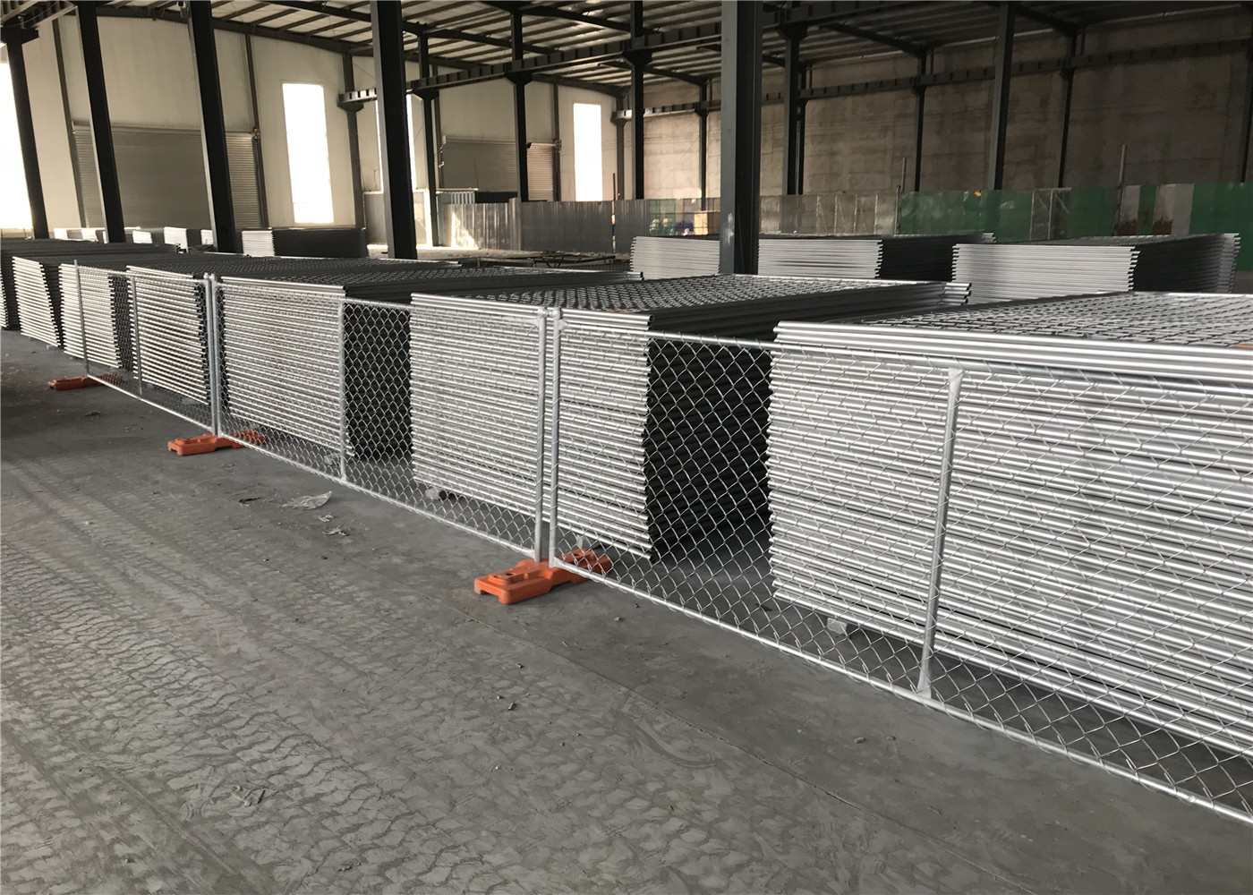 Temporary Construction Fencing Panels 1-⅜" tube vertical brace Chain Link Fence Panels 6'/8'/4' Height
