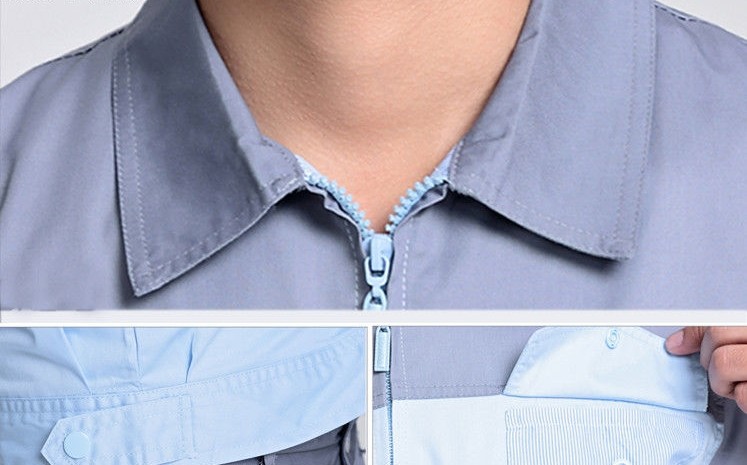Lapel Adults Industrial Workwear No Wrinkling With Good Wash Fastness