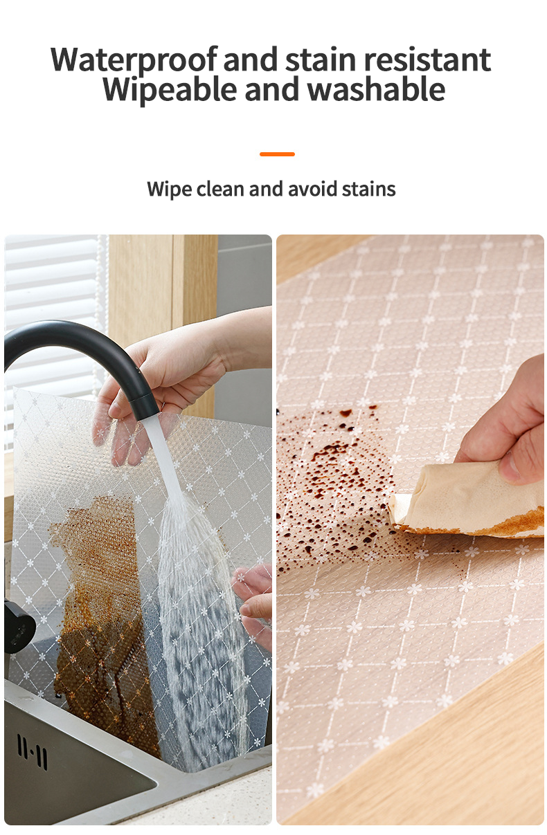 Non-slip Padded Fridge Mat for Kitchen Accessories Bathroom and Transitional Design Style