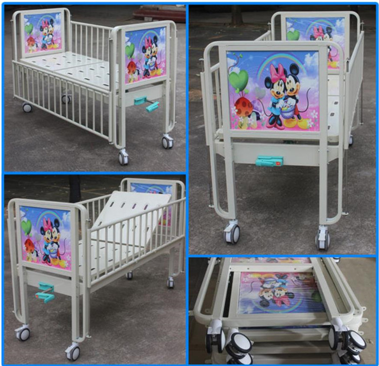 Manual Children Hospital Bed Medical Home Use Children Kids Baby