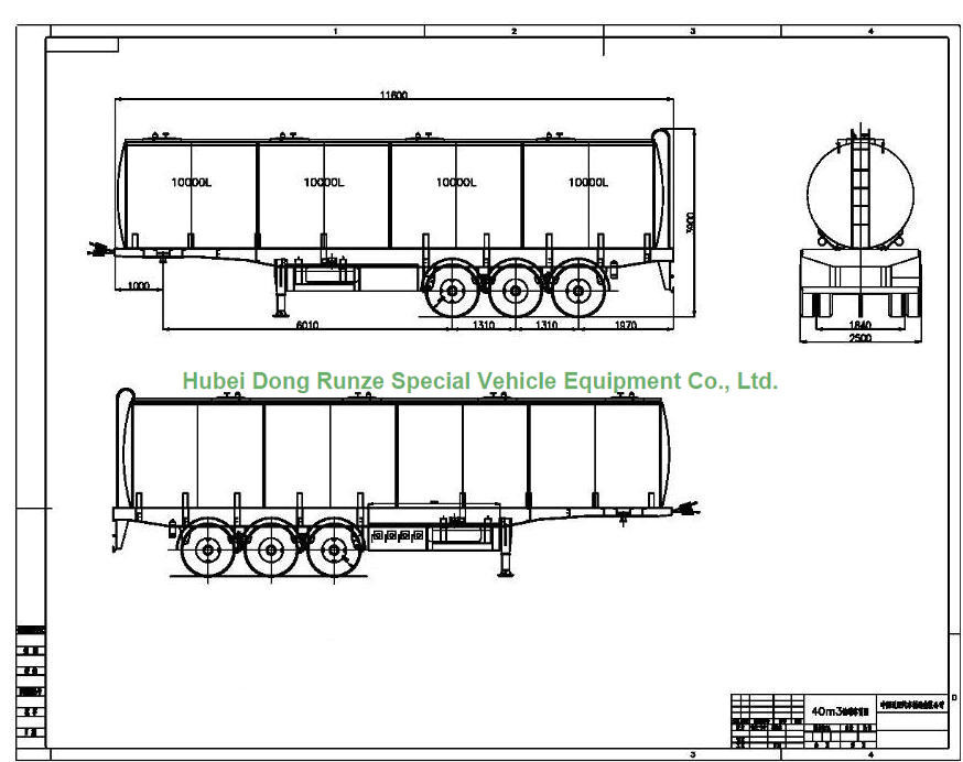 40m3 Stainless Steel Fuel Tanker Semi Trailer 3 Axles For Diesel ,Oil , Gasoline, Kerosene Transport 40Ton
