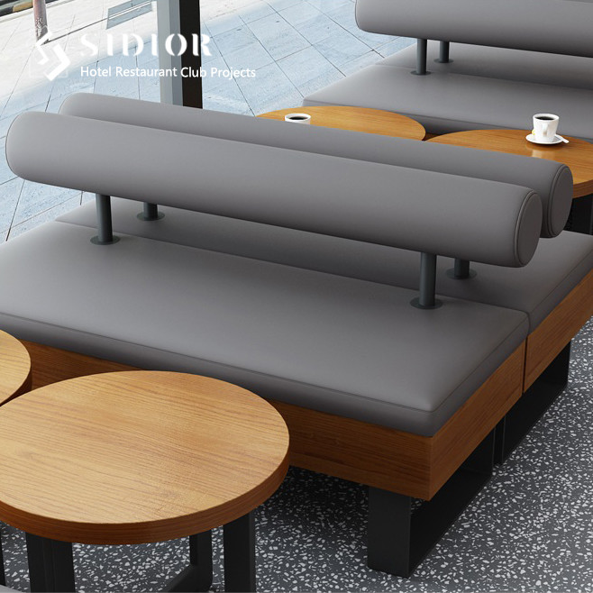 Club Couch Sofa, Hotel Booth Sofa, Restaurant Couch, PU Leather Upholstery, High Density Foam,