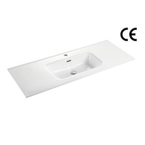 China Washroom Vanity Top Bathroom Sink Porcelain Integrated 1210X460X175mm wholesale