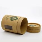 Kraft Paper Cosmetic Packaging for CBD Essential Oil Organic Herb Round Tube