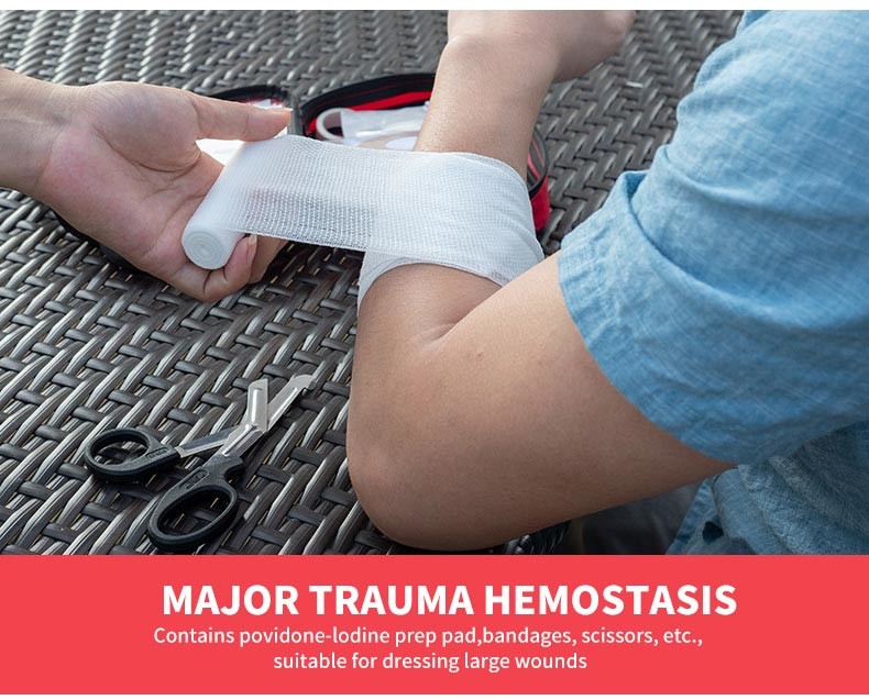 Private Label Portable Medical Kit 600D Waterproof Polyester Material