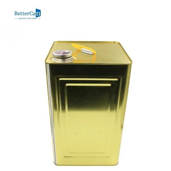 Square 1 Quart Metal Tin Canisters , Empty 1 Gallon Empty Paint Cans With Plastic Lid