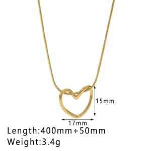 China Waterdrop Jewelry Pendant Necklace Stainless Steel Heart Luxury Chain Necklace wholesale