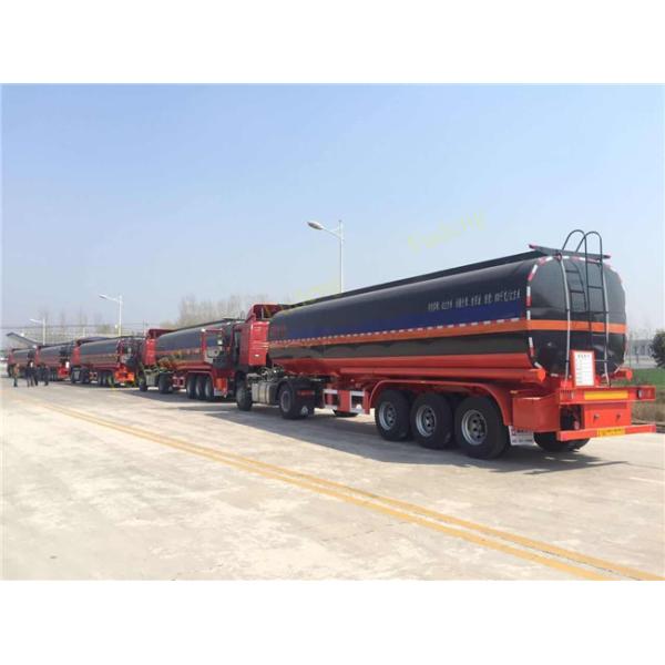 Steel Asphalt Fuel Tanker Semi Trailer Automatic Air Brakes 30 - 70 Cubic