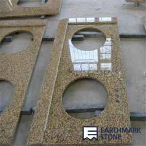 China Tiger Skin Yellow China Grantie Vanity Top wholesale