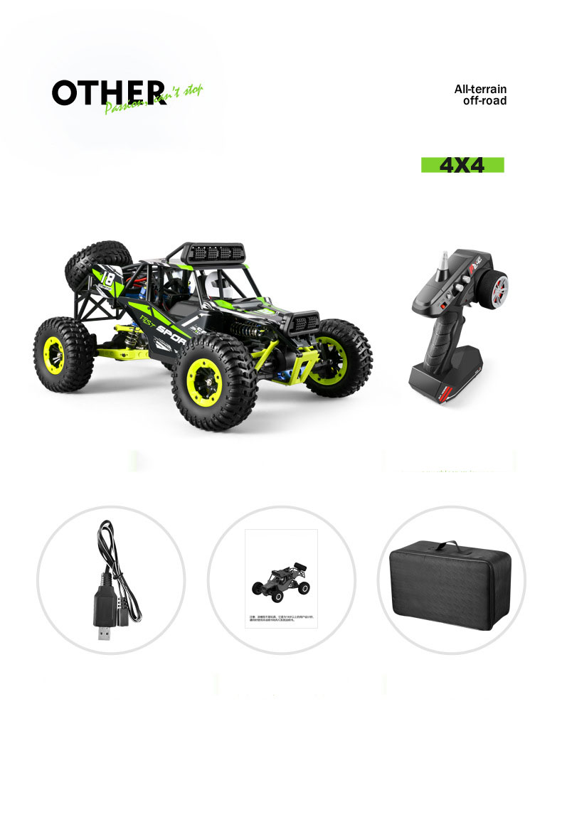 Anti Splash Water RC Four-Wheel Drive Off-Road Racing Car 12RC Remote Control Vehicle