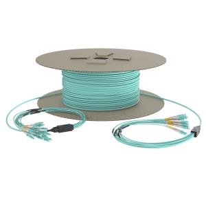 China 4.5mm MPO Fiber Optic Cable OM3 Pre Terminated Fiber Cable wholesale