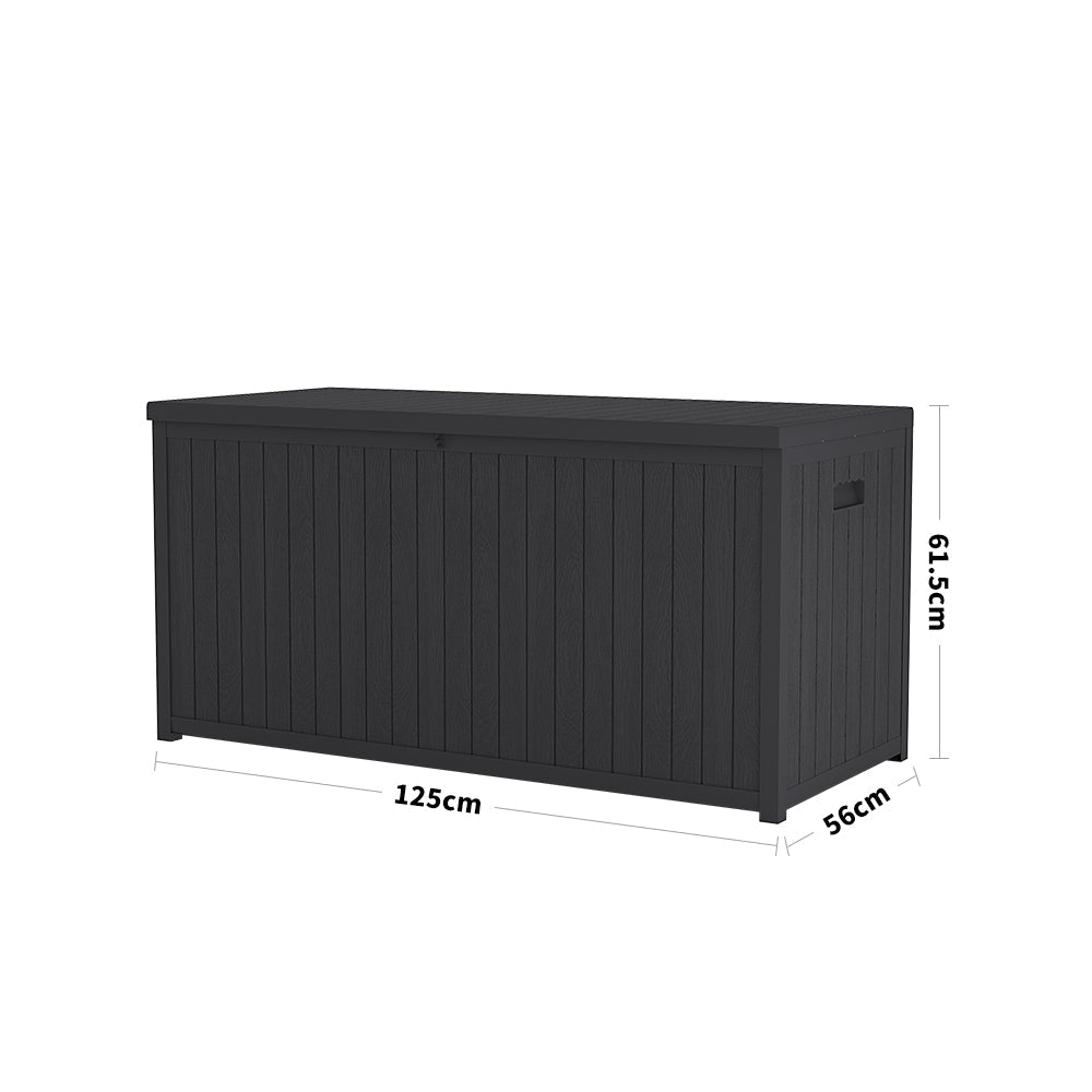 Weather Resistant Outdoor Storage Box for Garden Load ＞10kg W 56 x L 125 x H 61.5 cm