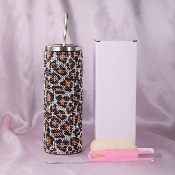 Personalized 20 Oz Plastic Water Bottle Bling Rhinestone Tumbler Water Bottle