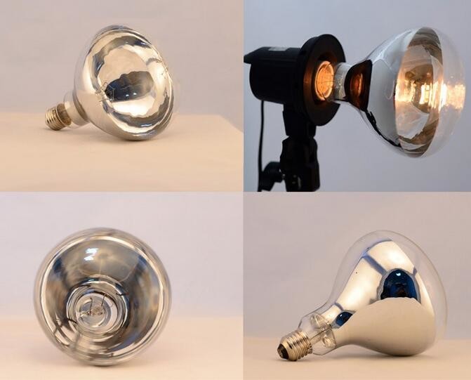 Red infrared lamp 100W 150W 175W 200W 250W 275W animal chicken pig pet therapy infrared heating bulb